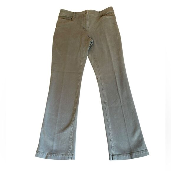 Eileen Fisher Cotton Stretch Chino Pants Bootcut Taupe Gray Womens Size XS - Picture 1 of 9